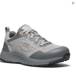 Women's 8.5 KEEN Utility Sparta II aluminum toe work shoes Drizzle/Papaya Safety